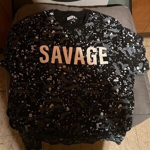 Shirt that says Savage